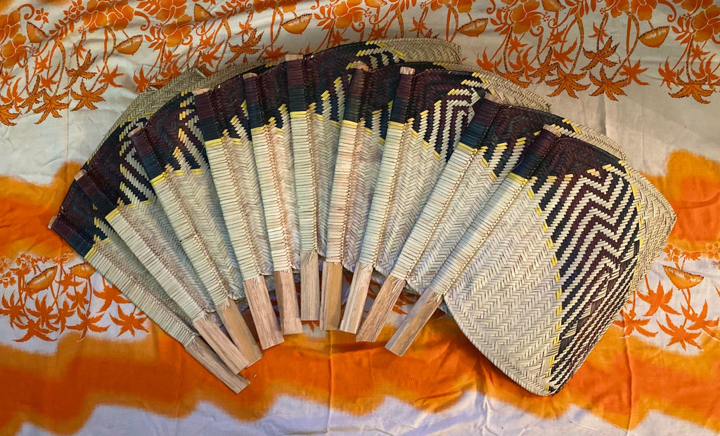 AUTHENTIC Traditional Hand Woven Bambara Wicker Fan