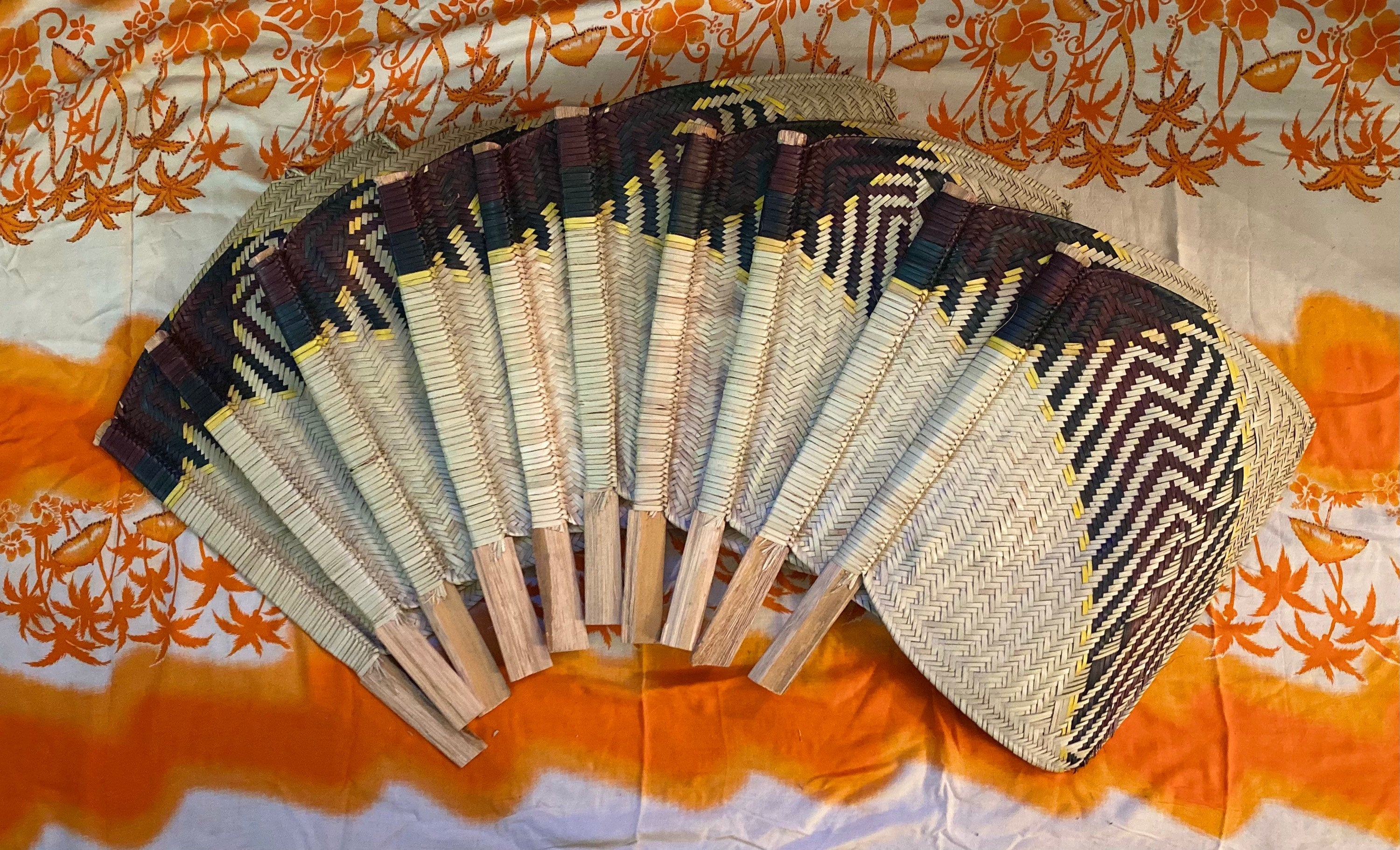 AUTHENTIC Traditional Hand Woven Bambara Wicker Fan