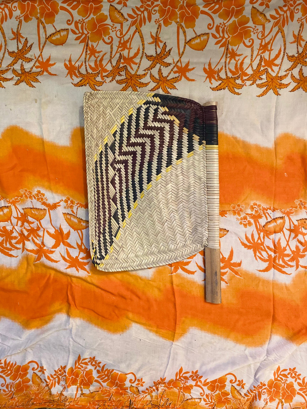 AUTHENTIC Traditional Hand Woven Bambara Wicker Fan