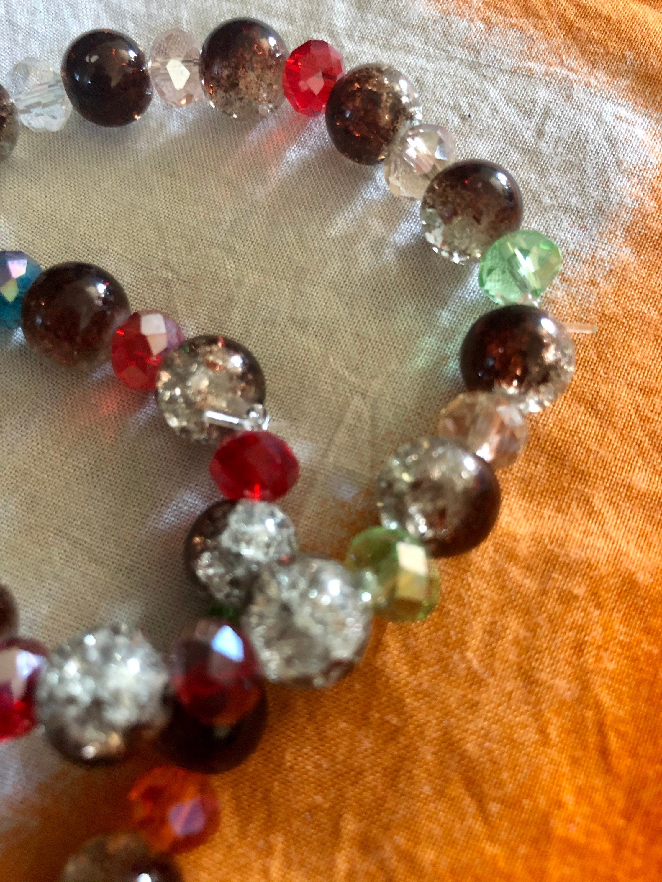 Traditional Multicolor Glass Beaded Bracelets