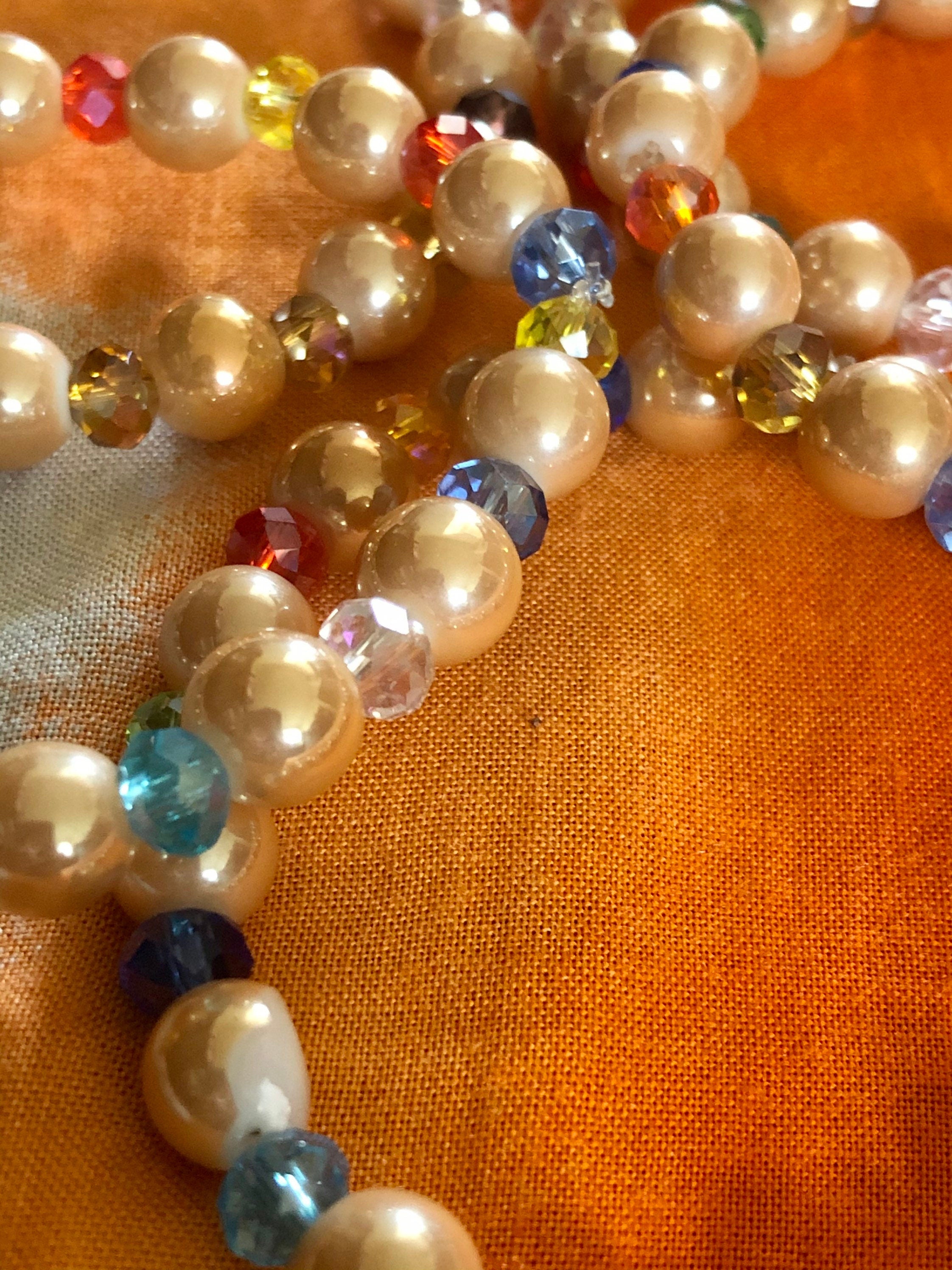 Traditional Beaded bracelets Rose Gold and Multicolor