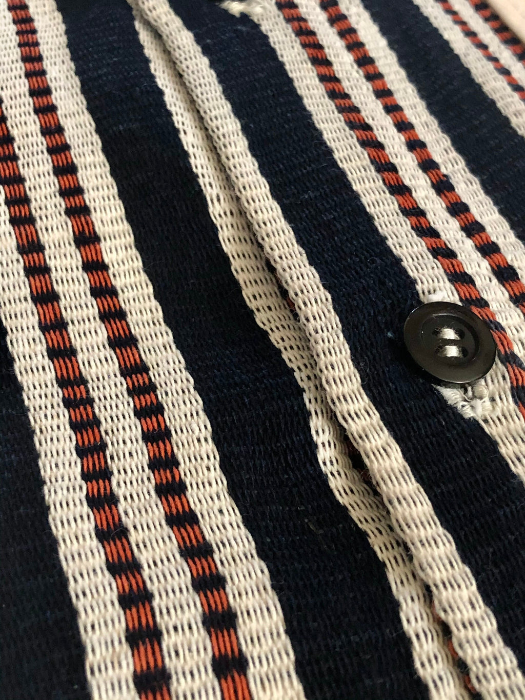 3XL Men’s Blue/White Short Sleeve Woven Cotton Polo Shirt