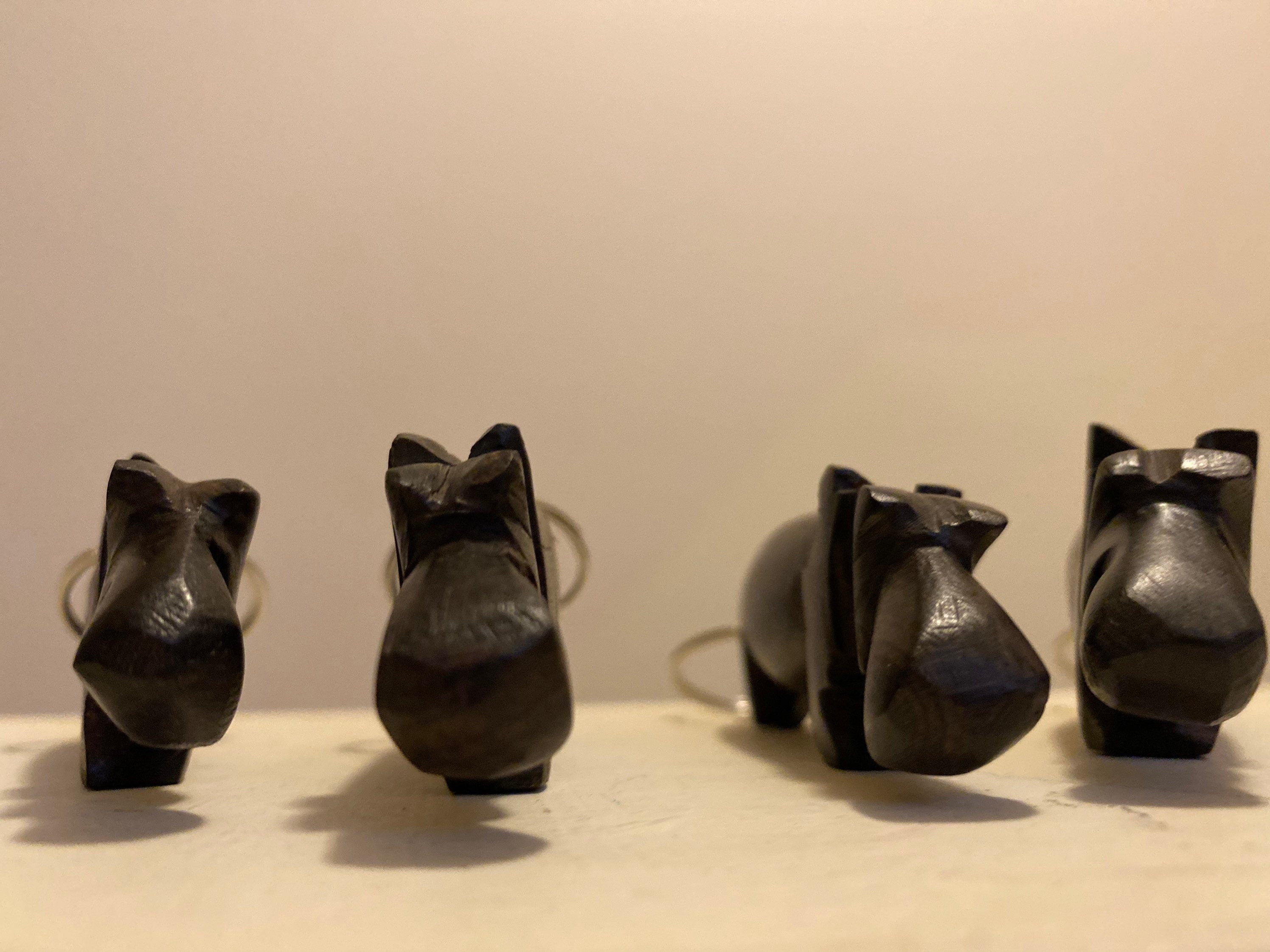 AUTHENTIC BLACK Mali (Hippo) CARVING Keychain