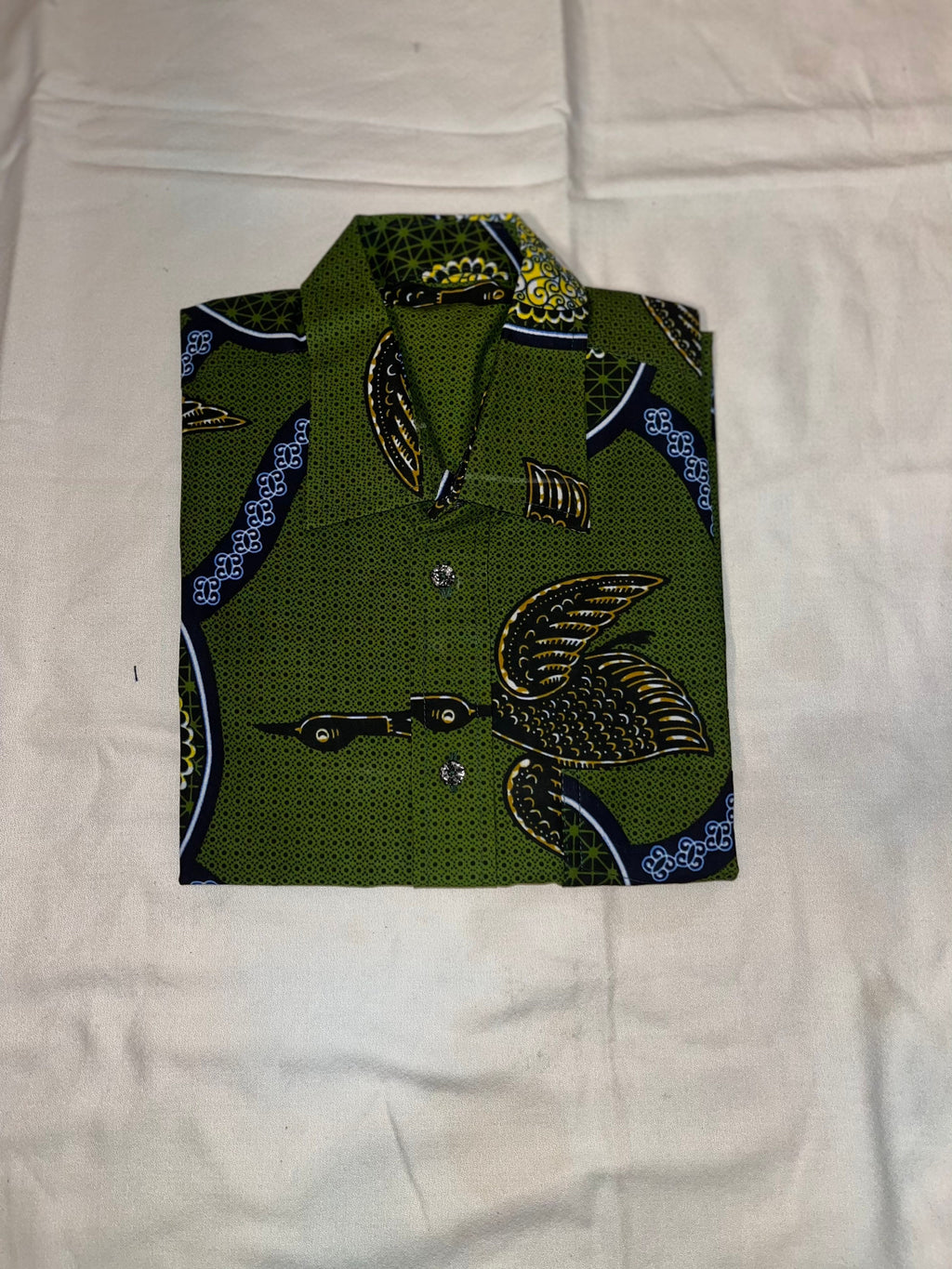 L Men’s Green and Goose Short Sleeve Cotton Polo Shirt
