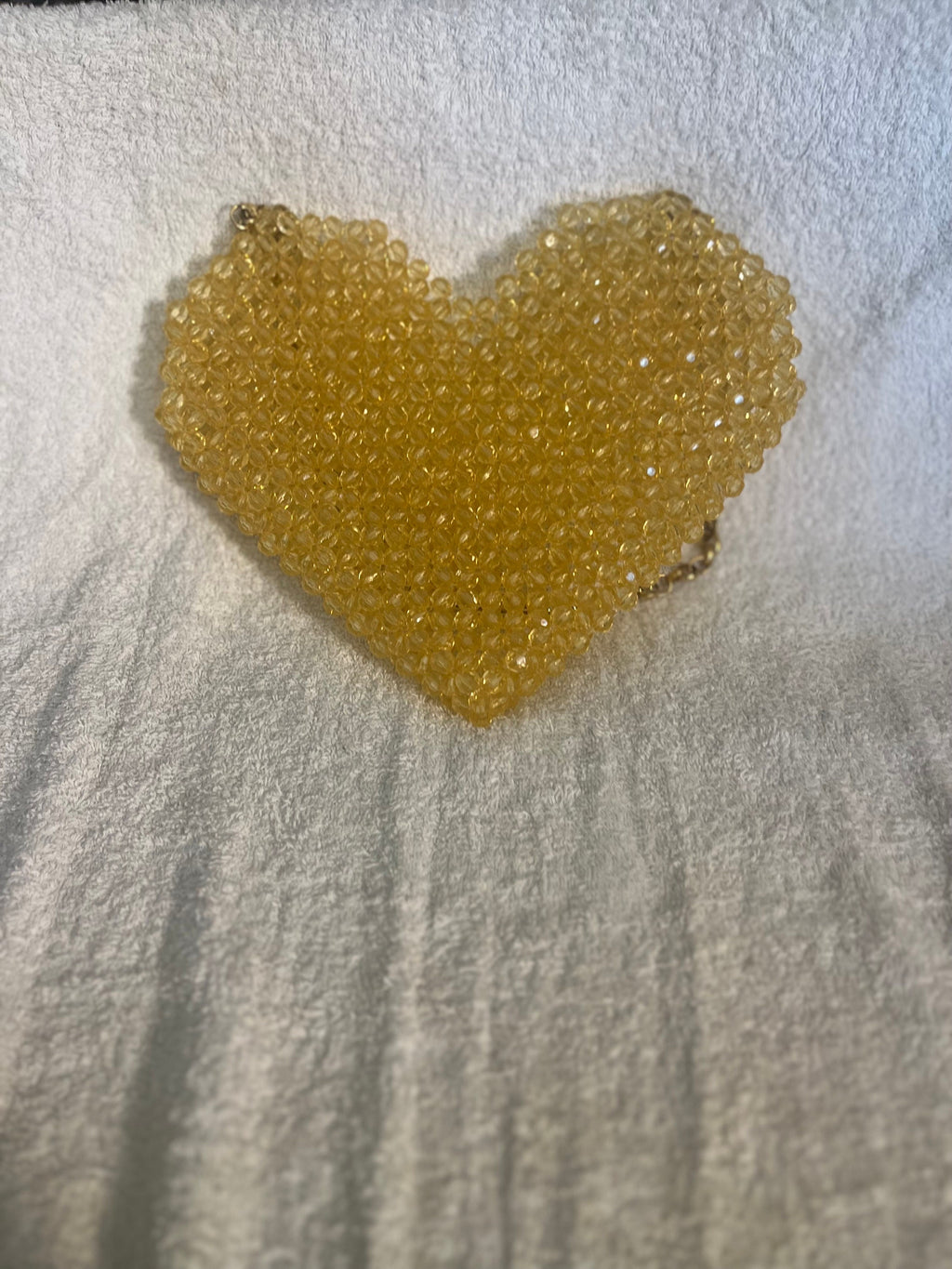Golden Honey Beaded Acrylic Purse