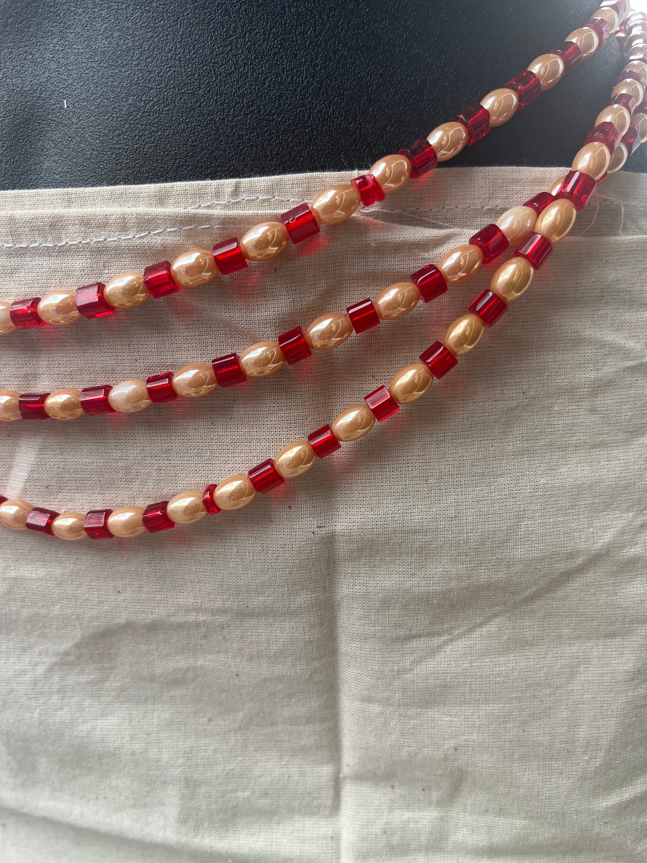 Traditional Malian Beaded Dual Color WAIST BEADS