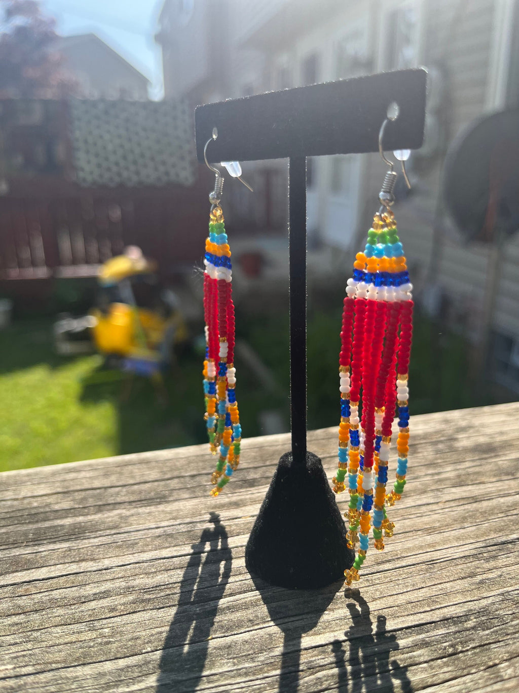 MULTICOLOR Beaded TASSEL Earrings