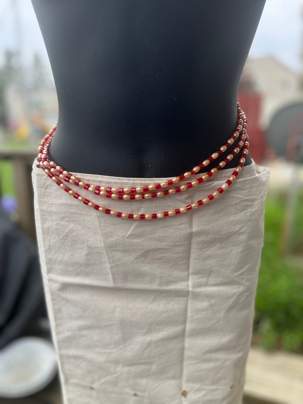 Traditional Malian Beaded Dual Color WAIST BEADS
