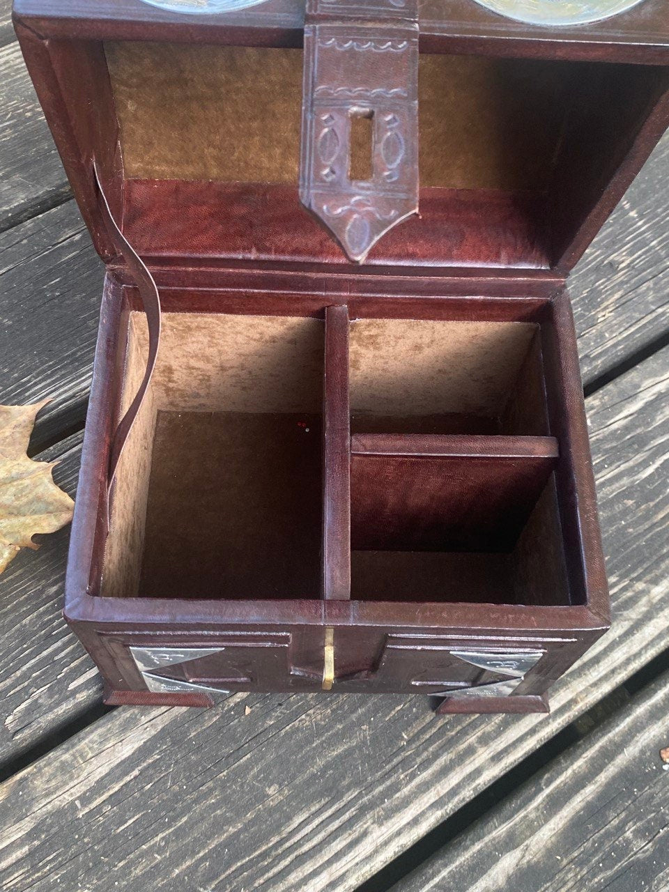 Chestnut Leather Tuareg Jewelry Box