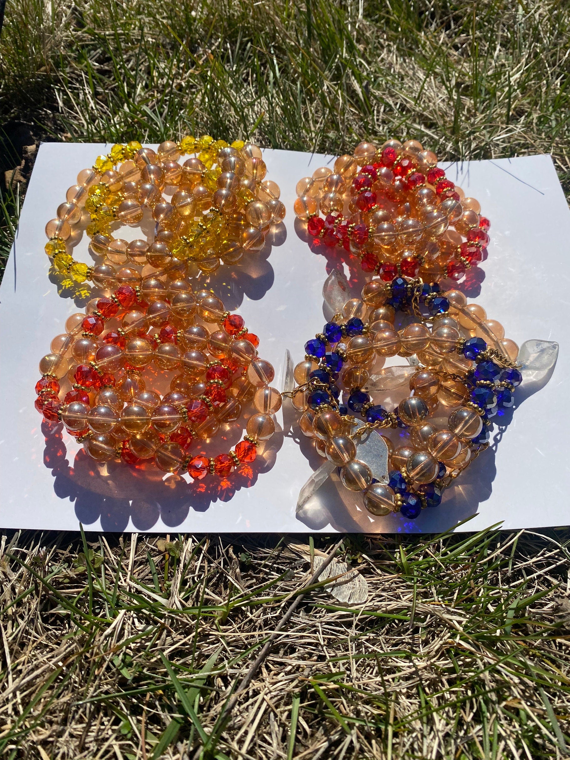 WAIST Beads Blue/Red/Purple/Yellow/Orange Beaded West African