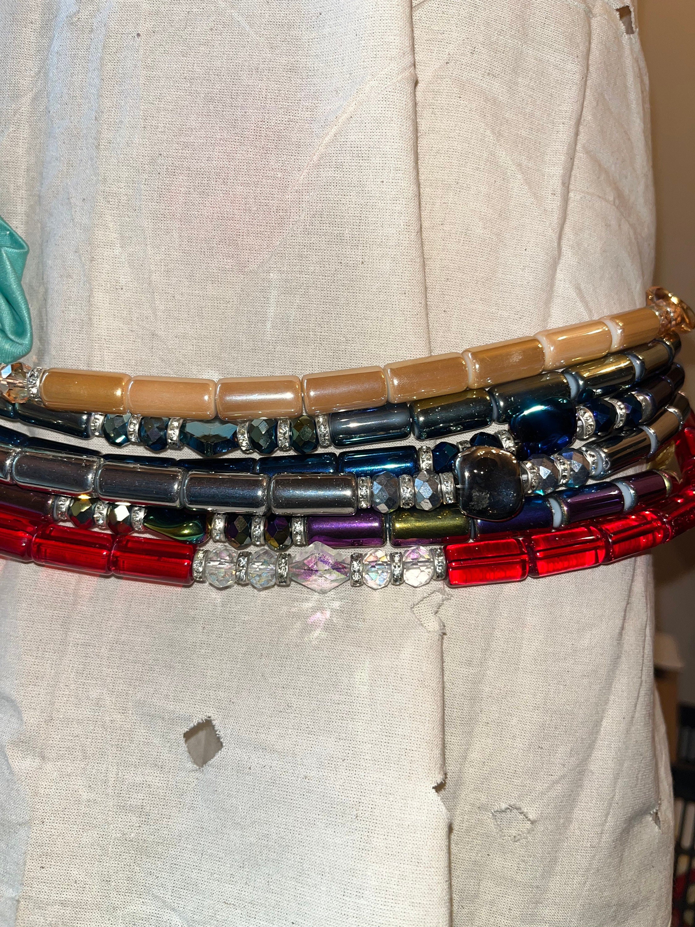 WAIST BEADS Traditional Glossy Malian Beads