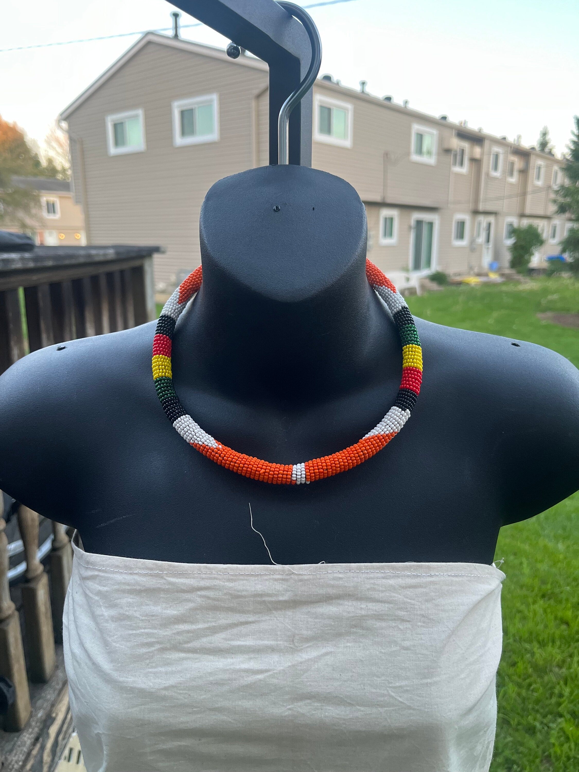 Tuareg Multicolor Sturdy Beaded Necklace
