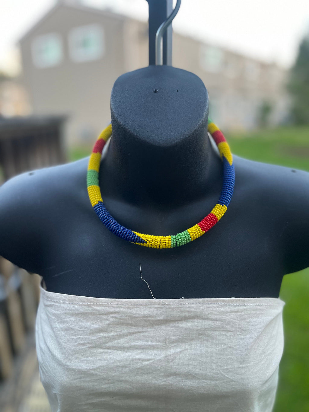 Tuareg Multicolor Sturdy Beaded Necklace