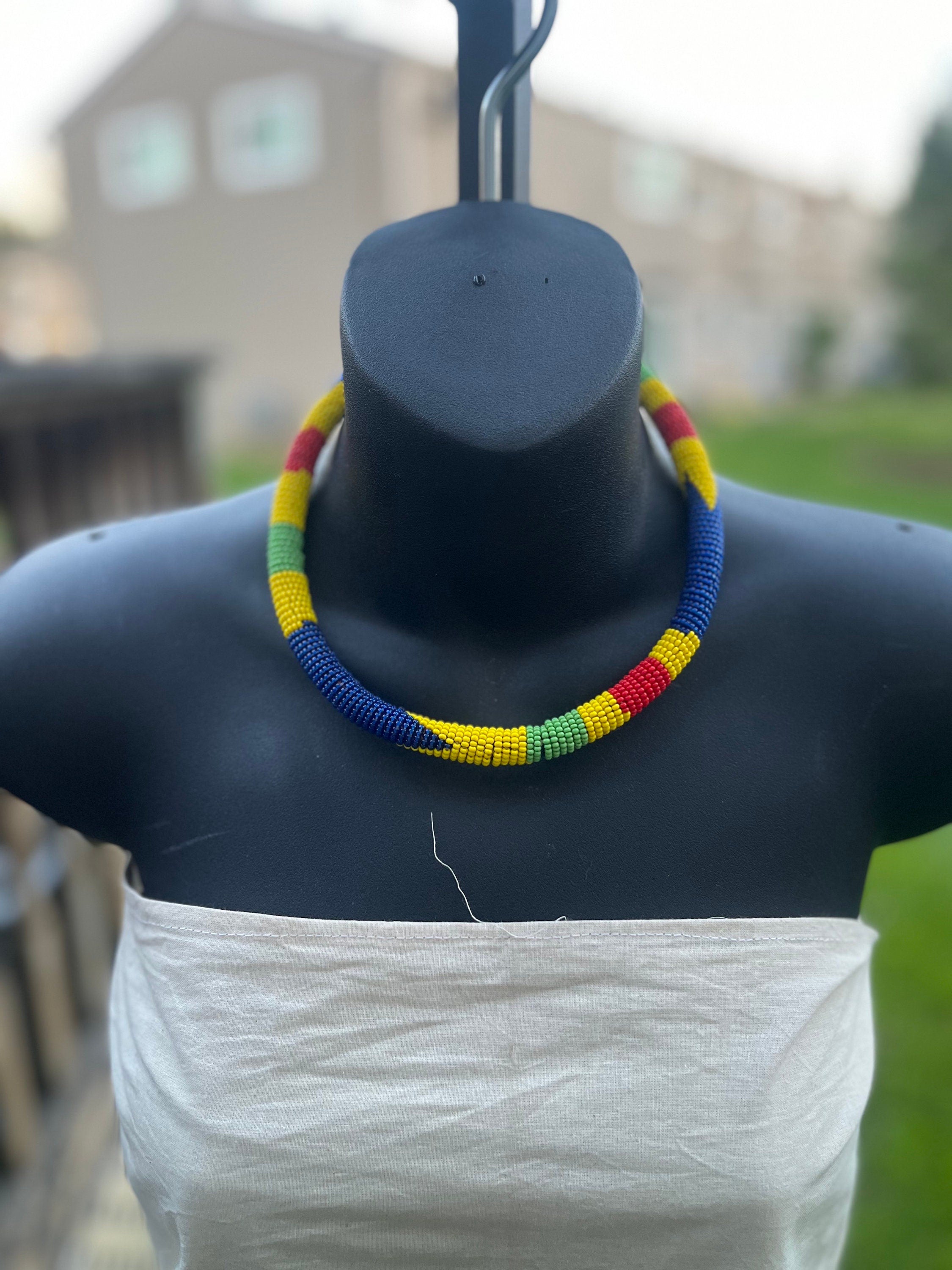 Tuareg Multicolor Sturdy Beaded Necklace