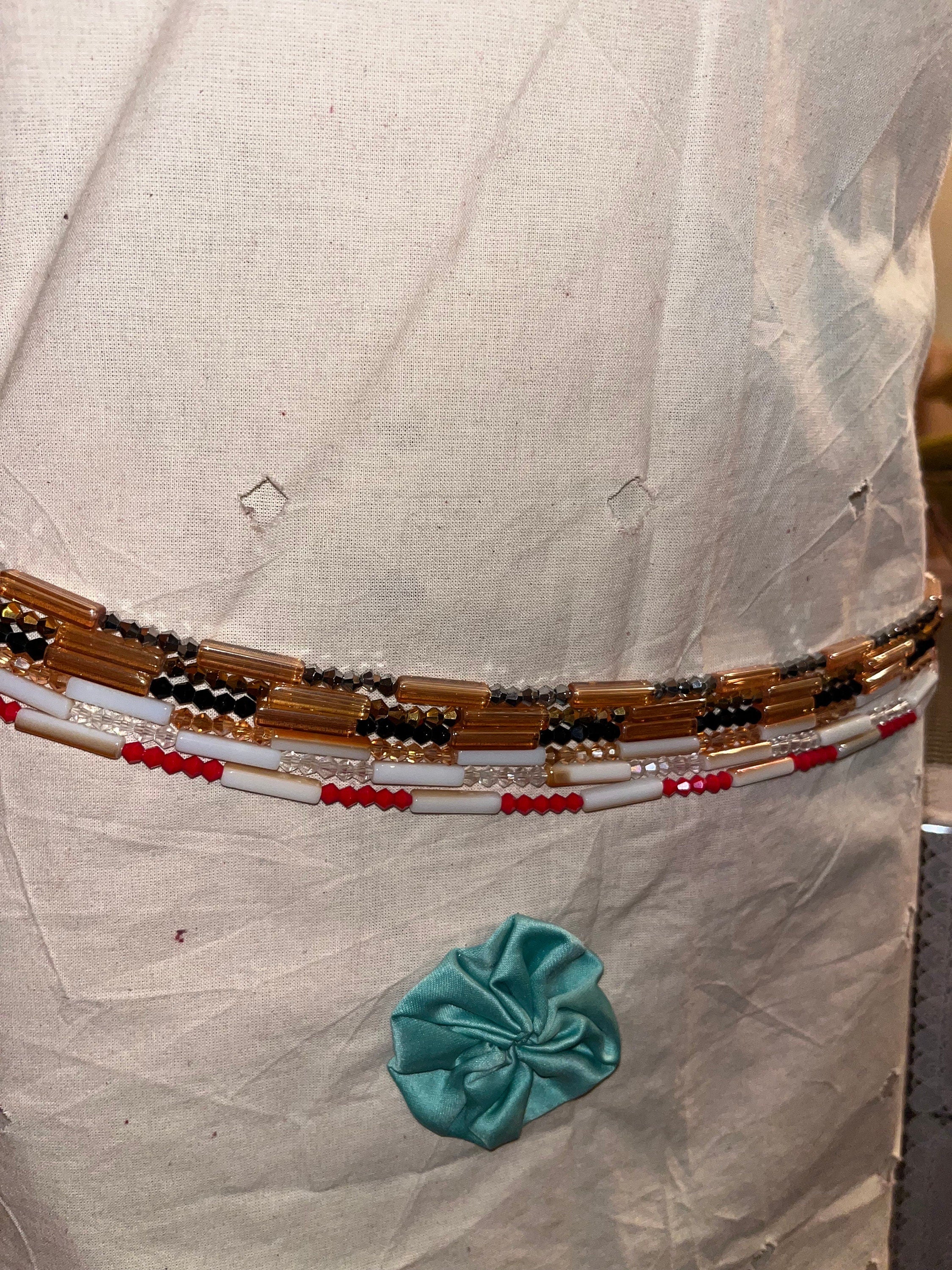 WAIST Beads Rectangle Geometric Beaded West African