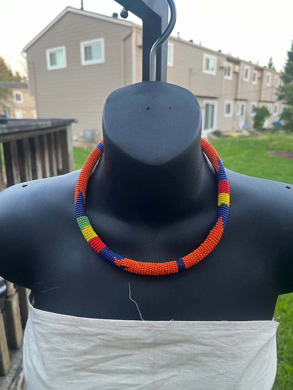 Tuareg Multicolor Sturdy Beaded Necklace