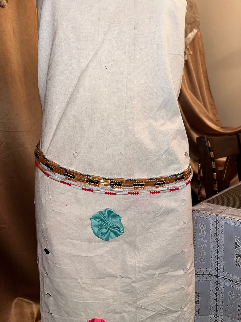 WAIST Beads Rectangle Geometric Beaded West African