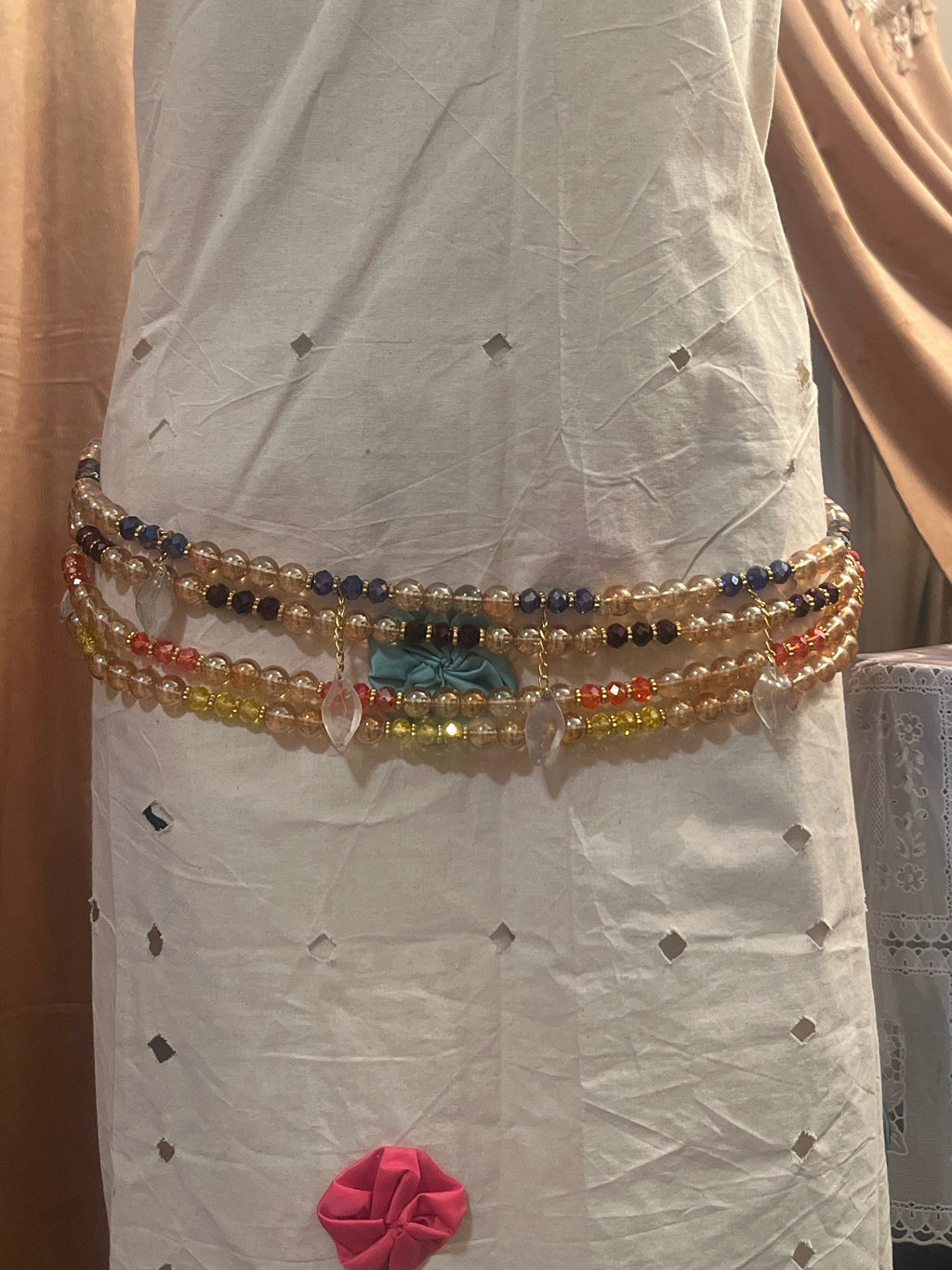 WAIST Beads Blue/Red/Purple/Yellow/Orange Beaded West African