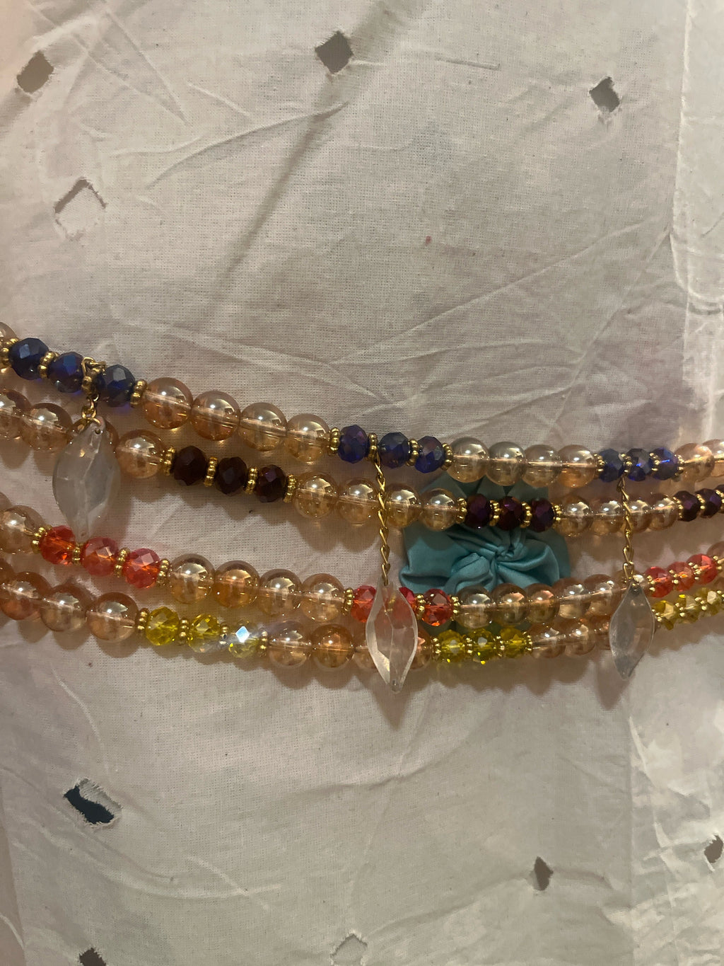 WAIST Beads Blue/Red/Purple/Yellow/Orange Beaded West African